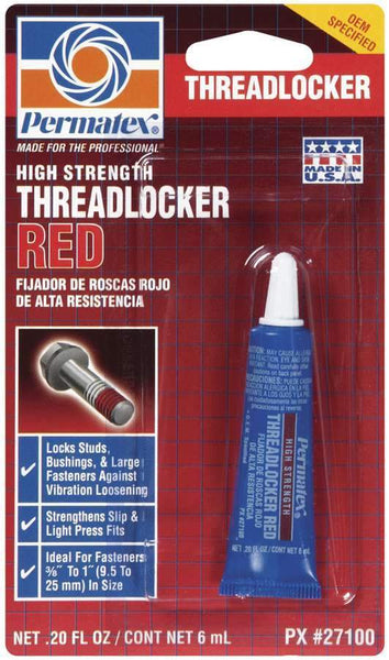 Thread locker, red