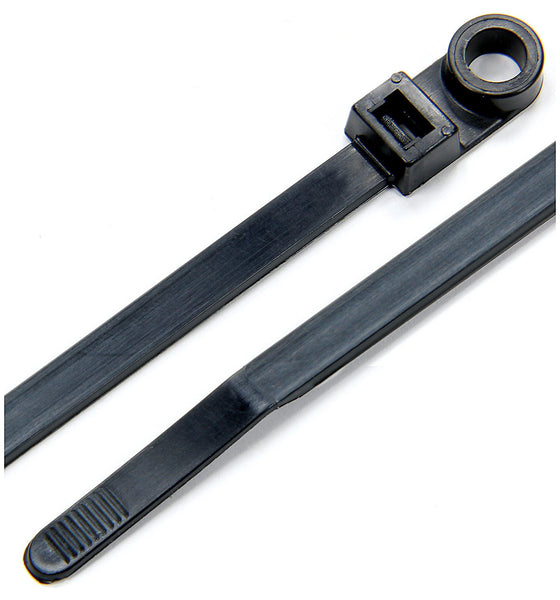 Wire Ties Black 11.00 w/ Mounting Hole 25pk