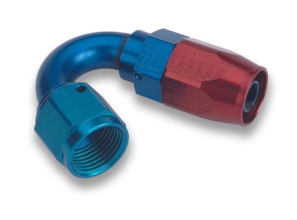 Blue/red hose end fitting