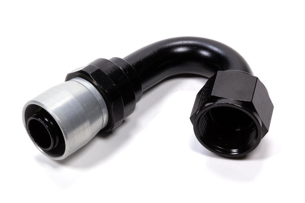 Black/silver hose end fitting