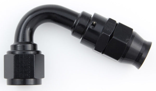 Hose Fitting #8 120 Deg PTFE Black