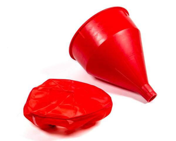 Fuel funnel with pre filter, red