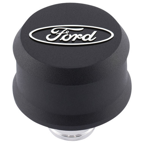 Ford Slant-Edge Breather Raised Oval Black Crink