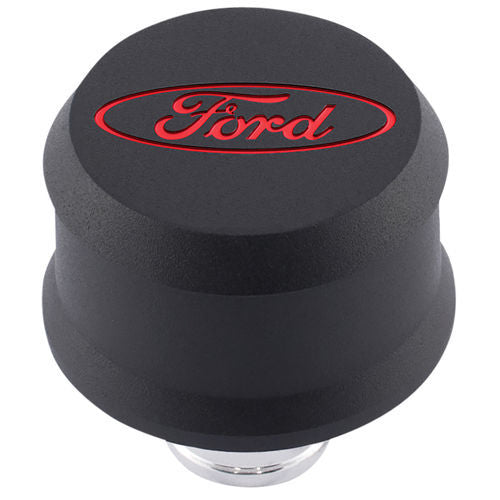 Ford Slant-Edge Breather Recessed Red Oval Black