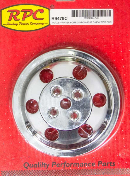 SBC Chrome Alum Swp Pulley Double Groove