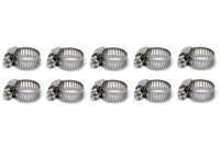 S.S. Worm Gear Clamps .25in to .63in 10 Pack